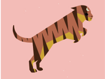 Moon tiger design illustration vector