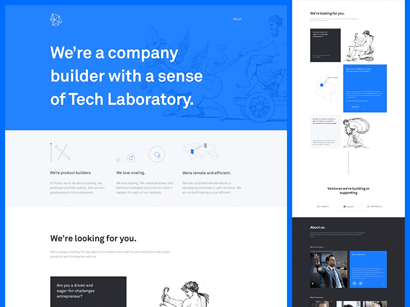 Rocka — Brand brand branding clean design grid landing layout page rocka simple ui webdesign