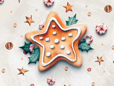 Christmas cookie christmas cookie decoration game illustration star