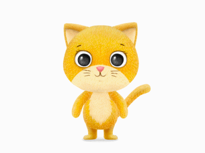 Cute Cat Charcter animal animated gif animation cat character cute cute art design game games gif illustration kids orange