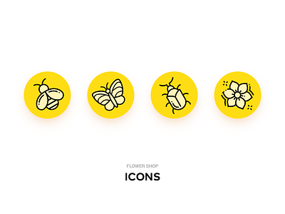 Flower shop icons