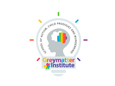 logo Greymatter Institute design flat icon logo logo design minimal