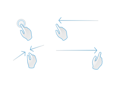 gestures gestures illustration mobile pinch swipe tap