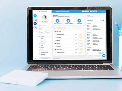 Smartlancer - Smart Platform for Freelancers dashboard freelance designer freelancer laptop laptop mockup project management project management tool project managment self employed uidesign ux ux ui uxdesign uxui web app webapp