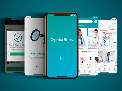 DoctorBook - Doctor appointment app app appointment appointments doctor appointment find doctor medical app mobile app mobile app design mobile apps ui ux uxui
