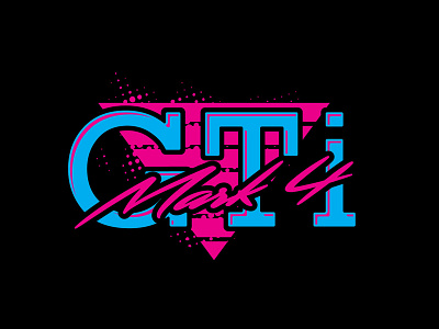 Gti Mark 4 - Miami 80s gti mk4 logo mashup