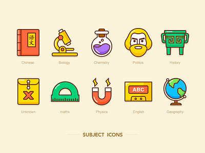 subject icons app appdesign concept flat interactive interface ios mobile ui ux