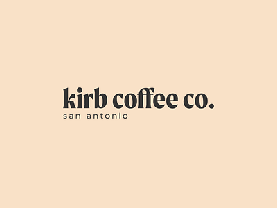 Kirb Coffee Co. Main Logo branding coffee concept design logo typography