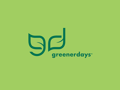 Greenerdays Logo branding design flat icon illustration logo typography