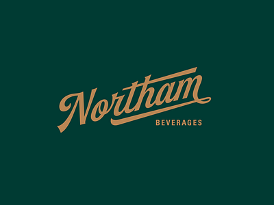 Northam Beverages Wordmark branding design flat identity illustrator lettering logo script type typography vector