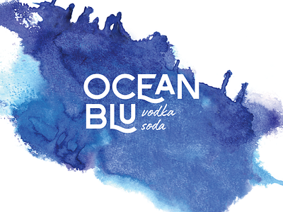 Ocean Blu Vodka Soda Logo - Selected Option branding design icon identity lettering logo script type typography vector