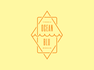 Ocean Blu Vodka Soda Logo – Option 2 beverages branding design flat icon identity illustration illustrator lettering logo minimal type typography vector