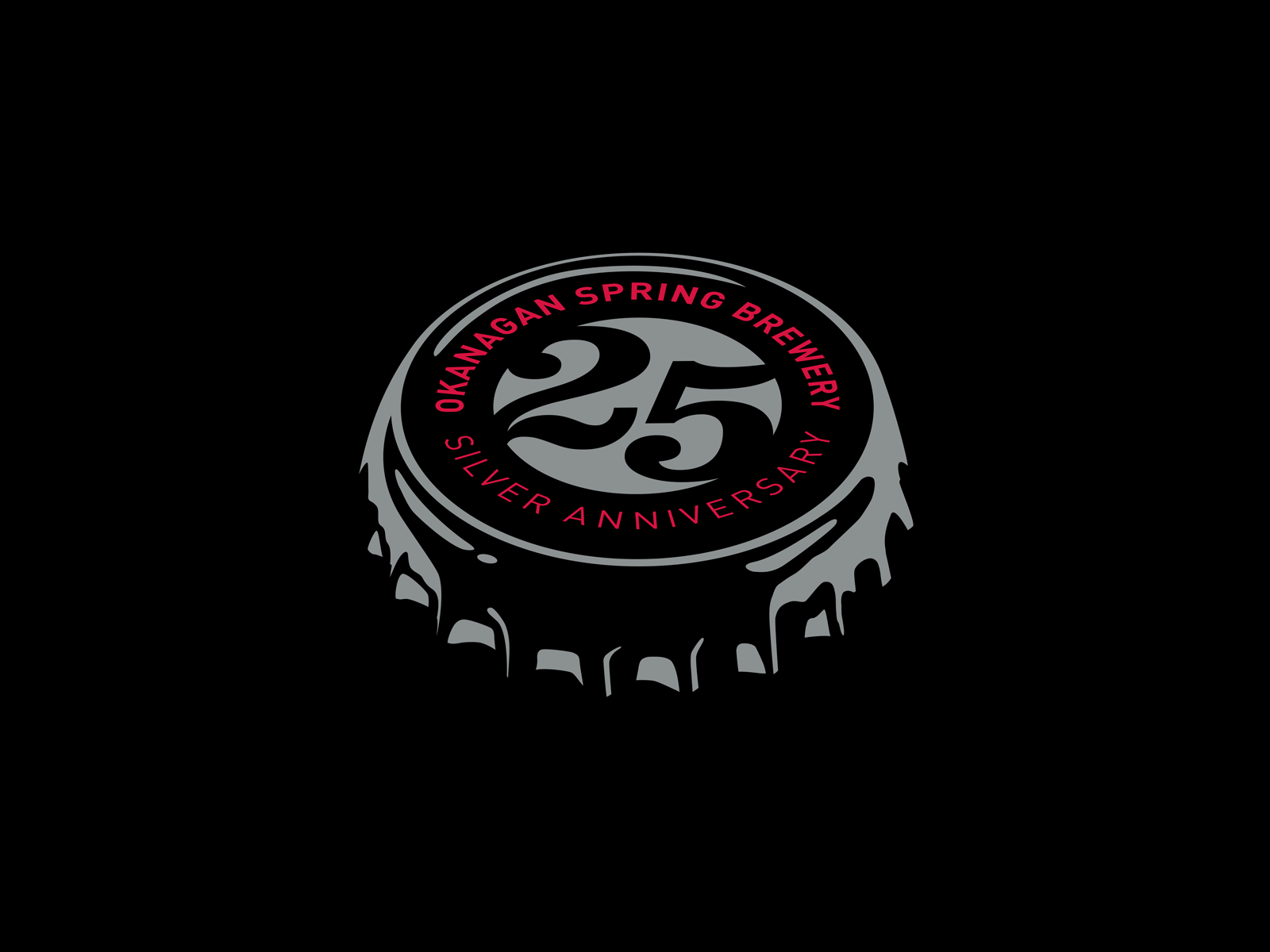 Okanagan Spring Brewery 25th Anniversary Logo Version 1 by Jeff