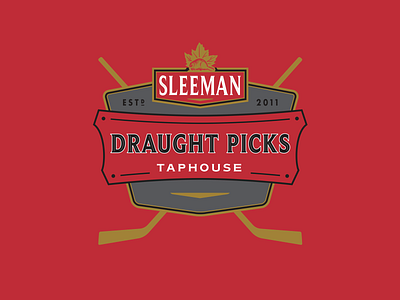 Sleeman Draught Picks Taphouse – Logo beer beverages branding craft beer design flat icon identity illustration illustrator logo minimal signage type typography vector