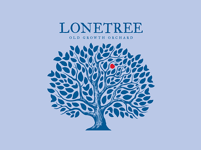 Lonetree Cider Logo – Primary apple cider beverages branding cider design flat icon identity illustration illustrator lettering logo minimal retail type typography vector