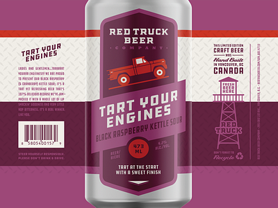 Red Truck Beer Company Packaging – Tart Your Engines – 473mL