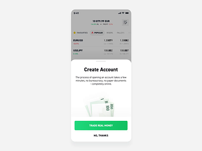 xStation Mobile - Pop-up animation after effect animated button animation app button cash confetti conversion crypto finance forex ios money motion popup product design ui ux
