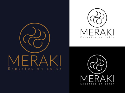 Meraki - logotype abstract beauty beauty salon brand branding color design graphic design identity illustrator logo logotype minimal vector