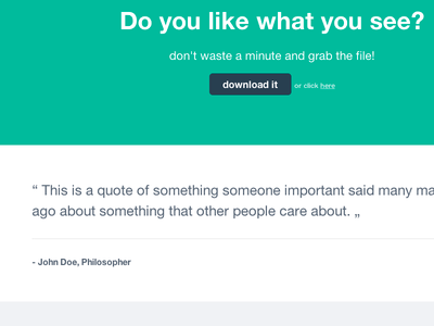 Call to Action and Quote Block