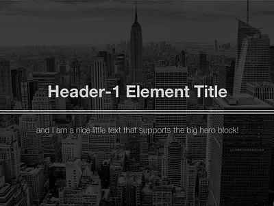 Header Block building blocks framework header html