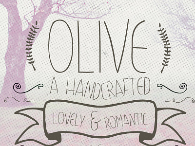 Olive Hand Drawn Font + Decorations font fonts hand drawn handdrawn font handmade font handpainted hipster lettering retro thin font vintage