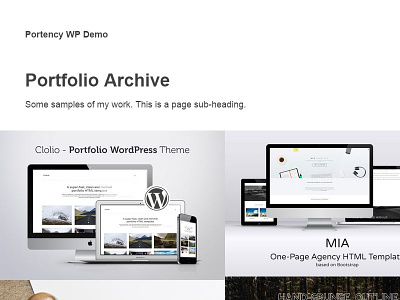 Portency - Portfolio Wordpress Theme agency blog business clean grid minimal photography portfolio responsive theme wordpress wordpress theme