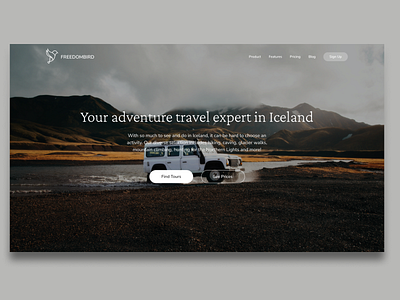 FREEDOMBIRD FOR ADVENTURE AND TRAVEL WEBSITE adventure design figma travel ui ux webdesign website