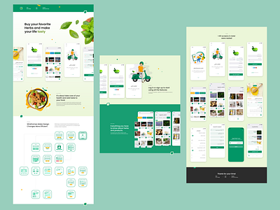 "Herb app": buy Herbs online (mobile application) adobe xd application design figma herb illustration mobile mobile app ui ux vector