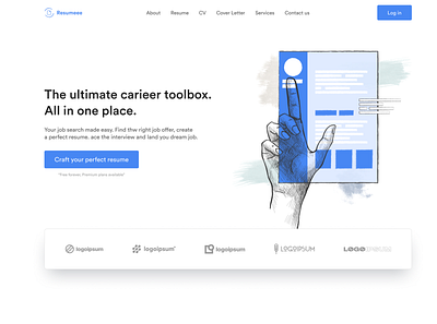 Resumeee - Website design illustration u ui ux webdesign