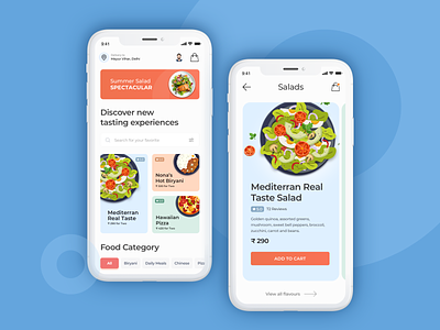 Rebound - Food Order/Delivery Application Concept android app design app design icon ui web ios guide app mobile app screen app ui application design deisgn kuljeet chaudhary ui ui ux ui design uiux uxdesign
