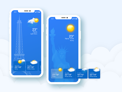 Weather App Concept app design kuljeet chaudhary mobile app design mobile design ui ui designs visual design weather weather app weather forecast