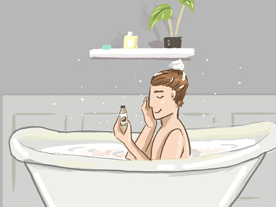 Relaxing Bath digital illustration digital painting digitalart illustraion illustration photoshop art procreate procreate app procreate art procreateapp