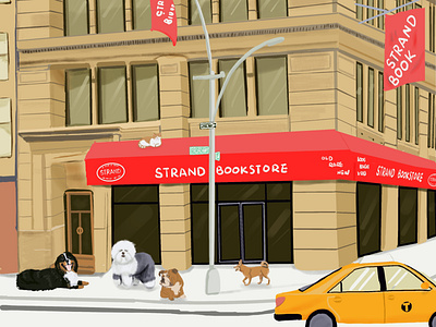 Strand Bookstore dog illustration illustration procreate procreate app procreate art procreateapp