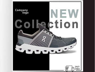 Poster "New collecction shoes" design illustration psd vector