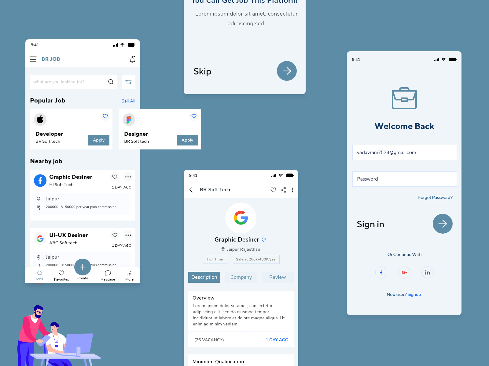 Job Search App Ui by B R Designer on Dribbble