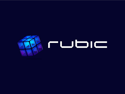 Rubic Cube Logo 3d branding colorful cube gradient illustration logo logodesign rubic rubikcube unused vector