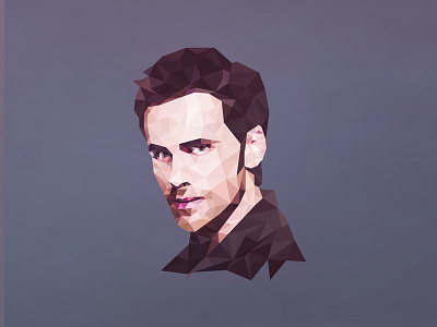 Low Poly Portrait: Colin O Donoghue colin odonoghue low low poly poly polygon potrait