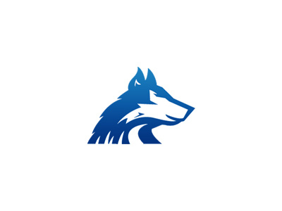 Wolfy animal logo unused wild wolf