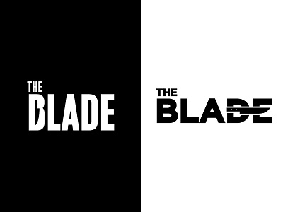 Blade blade knife logo negative