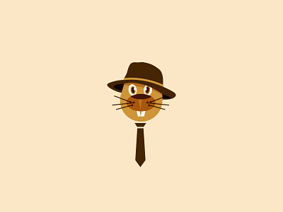 Mr.Gofer animal app detective gofer gopher hat logo