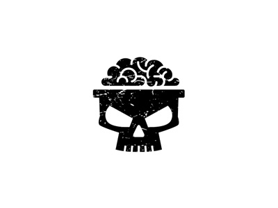 Brainhack brain hack logo mind skull