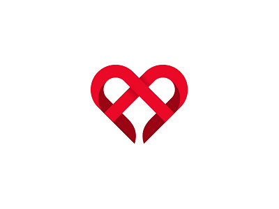 AA+Heart a aa fold heart logo love marriage overlap weave