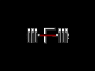 F Fitness Logo 3d app athlete crossfit dumbbell f fitness gym trainer weights