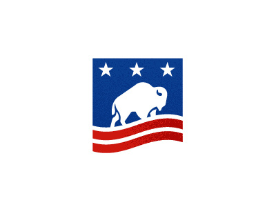 American Finance Group american bison corporate finance flag logo logodesign star