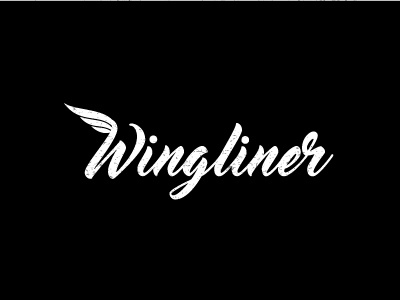 Winglner handwriten logotype wing wordmark