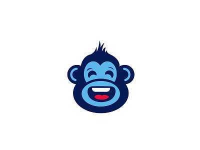 Monkey animal ape happy log logo mascot monkey sticker