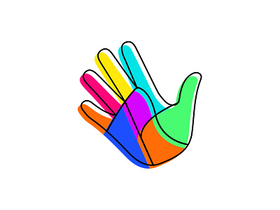 Colorful Hand Logo branding charity colorful colors community creative hand hand drawn human illustration logo logodesign mark sale symbol vector