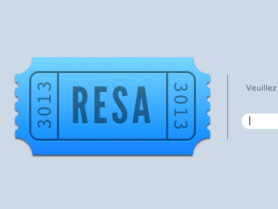 Resa - Password blue ticket webdesign