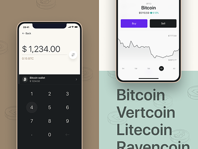 Vertbase app analytics app bitcoin calculator crypto dark ios app mobile product significa tiempos ui ux wallet