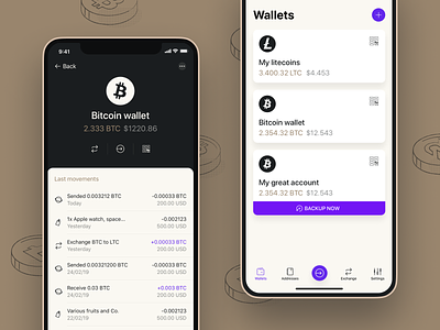 Vertbase app app bitcoin crypto wallet dark finances ios app last movements mobile product tiempos ui ux